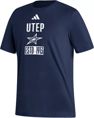 adidas Men's UTEP Miners Navy Amplifier T-Shirt