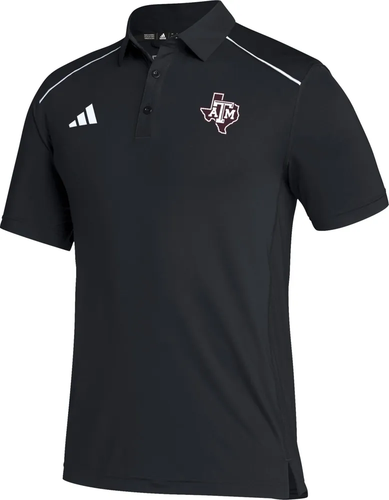 adidas Men's Texas A&M Aggies Black Aeroready Classic Polo