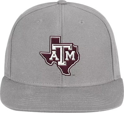 adidas Men's Texas A&M Aggies Grey Flat Brim Adjustable Snapback Hat