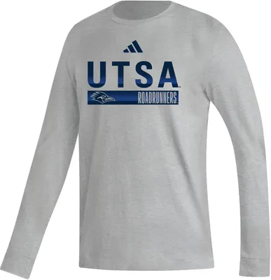 adidas Men's UT San Antonio Roadrunners Grey Fresh Long Sleeve T-Shirt