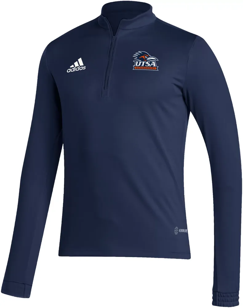 adidas Men's UT San Antonio Roadrunners Blue Entrada 1/4 Zip Pullover