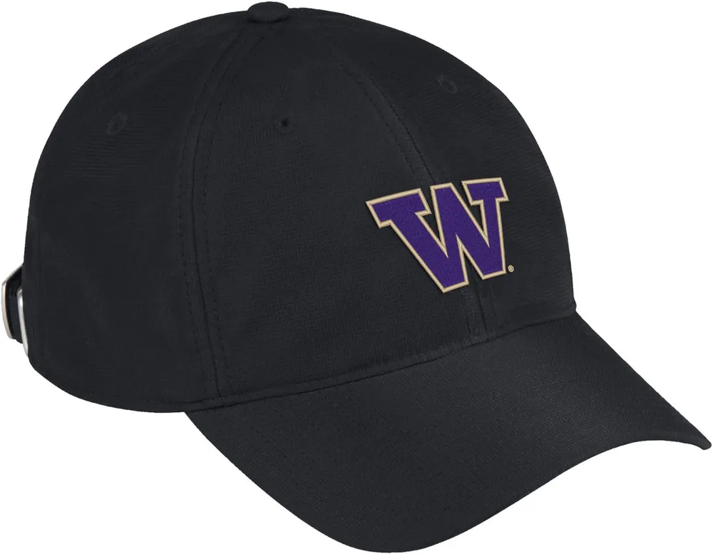 adidas Men's Washington Huskies Black Adjustable Perfect Slouch Hat