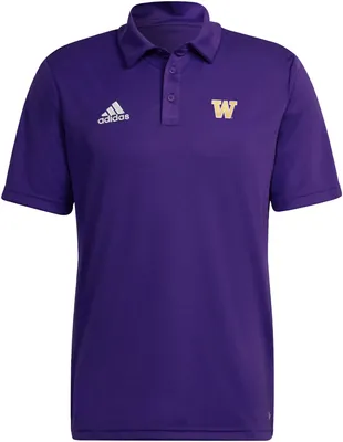 adidas Men's Washington Huskies Purple Entrada Polo