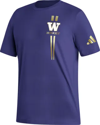 adidas Men's Washington Huskies Purple Strategy T-Shirt