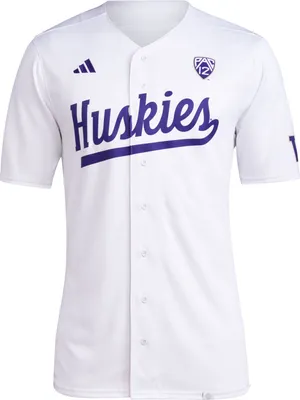 adidas Men's Washington Huskies White Replica Basketball Jersey