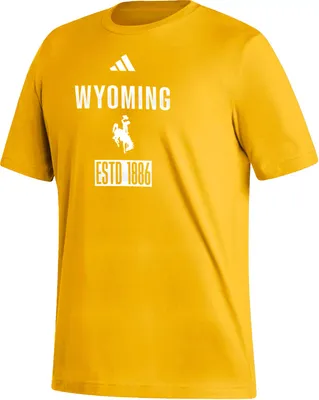 adidas Men's Wyoming Cowboys Gold Amplifier T-Shirt