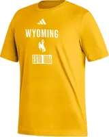 adidas Men's Wyoming Cowboys Gold Amplifier T-Shirt