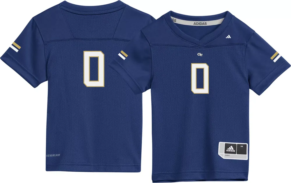 adidas Little Kids' Georgia Tech Yellow Jackets Navy Replica Football Jersey