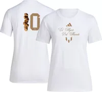 adidas Women's 2023 Ballon d'Or Messi Rings White T-Shirt