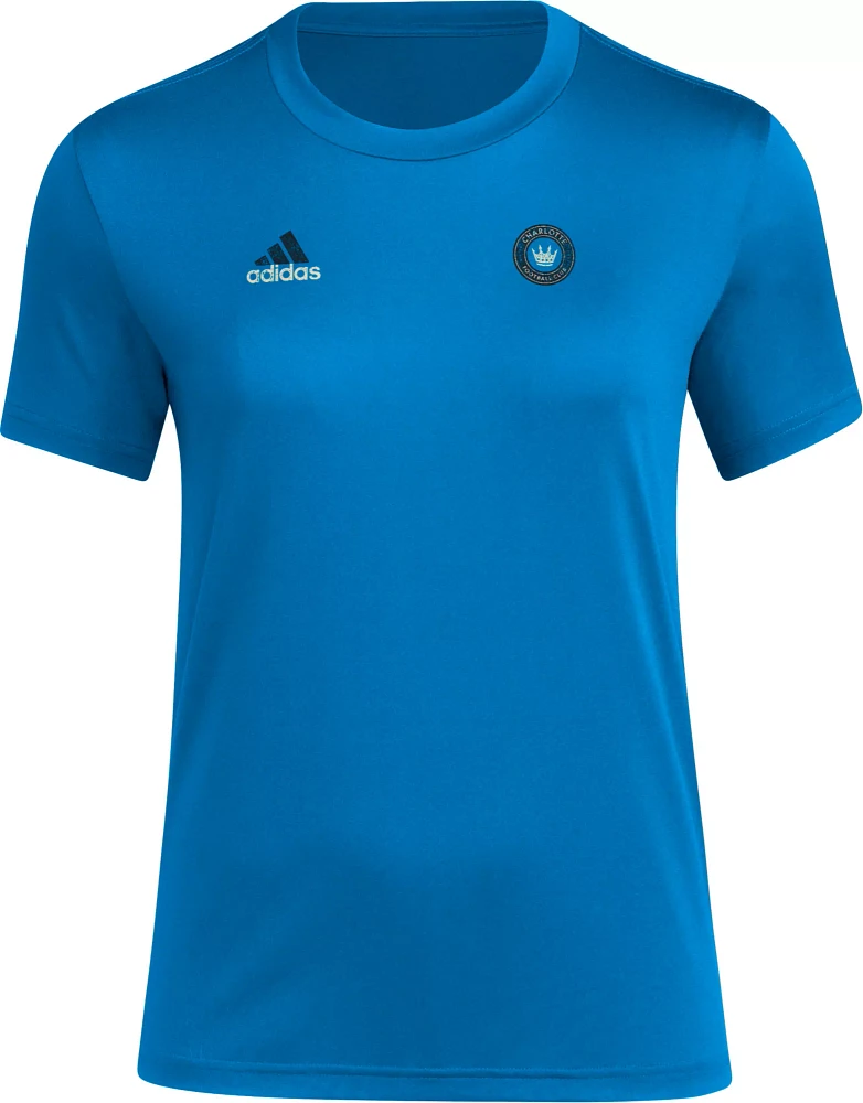 adidas Women's Charlotte FC 2024 Local Stoic Blue T-Shirt