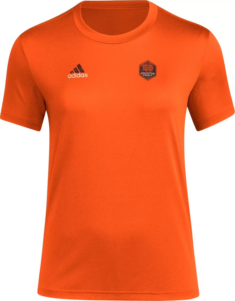 adidas Women's Houston Dynamo 2024 Local Stoic Orange T-Shirt