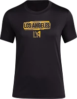 adidas Women's Los Angeles FC 2024 Local Pop Black T-Shirt