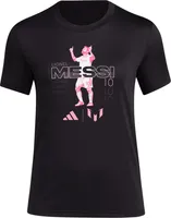 adidas Women's Lionel Messi #10 Celebrate Black T-Shirt