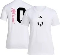 adidas Women's Inter Miami CF Messi #10 Unveil White/Pink/Black T-Shirt