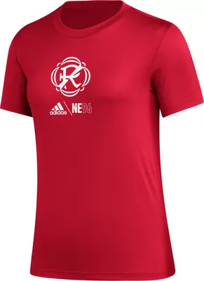 adidas Women's New England Revolution Icon Red T-Shirt