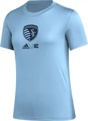 adidas Women's Sporting Kansas City Icon Light Blue T-Shirt