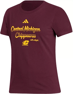 adidas Women's Central Michigan Chippewas Maroon Amplifier T-Shirt