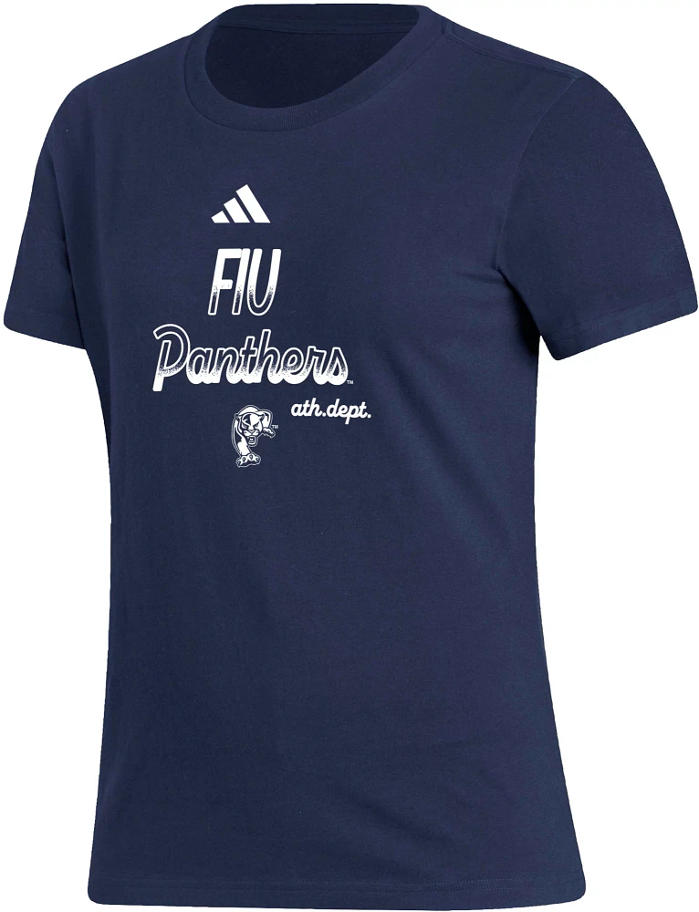 adidas Women's FIU Golden Panthers Blue Amplifier T-Shirt