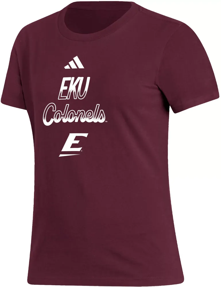 adidas Women's Eastern Kentucky Colonels Maroon Amplifier T-Shirt