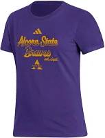 adidas Women's Alcorn State Braves Purple Amplifier T-Shirt