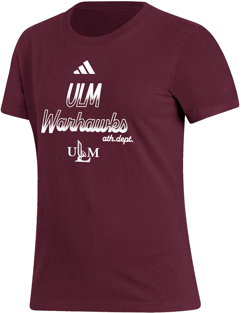 adidas Women's Louisiana-Monroe Warhawks Maroon Amplifier T-Shirt