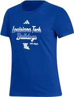 adidas Women's Louisiana Tech Bulldogs Blue Amplifier T-Shirt