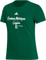 adidas Women's Eastern Michigan Eagles Green Amplifier T-Shirt