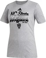 adidas Women's NC State Wolfpack Grey Outline T-Shirt