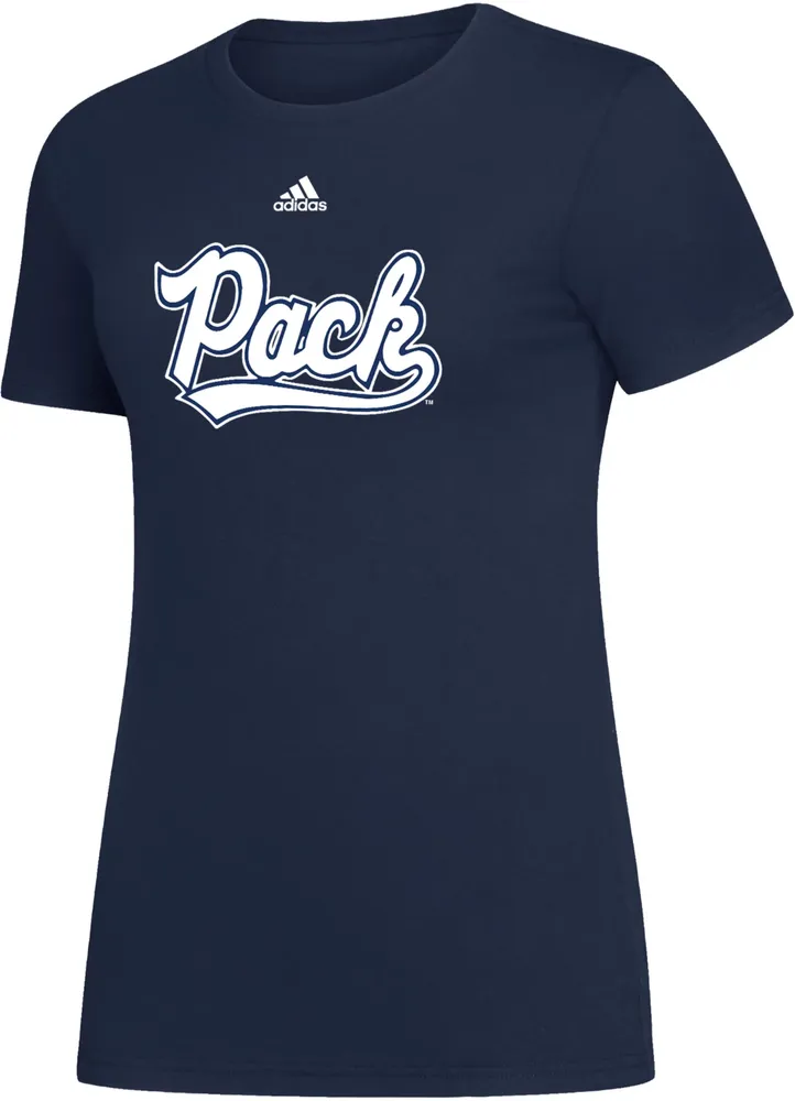 adidas Women's Nevada Wolf Pack Blue Amplifier Wordmark T-Shirt