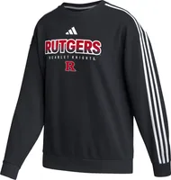 adidas Women's Rutgers Scarlet Knights Black Oversize Pullover Fleece Hoodie