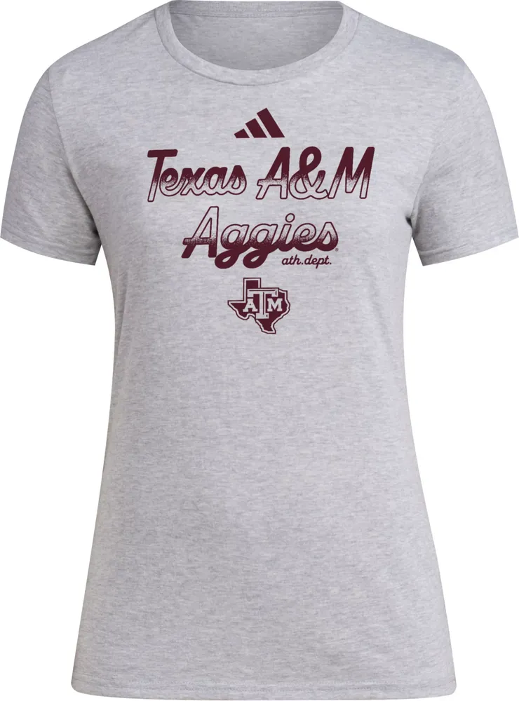 adidas Women's Texas A&M Aggies Grey Outline T-Shirt