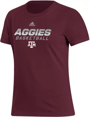 adidas Women's Texas A&M Aggies Maroon Basketball Fresh T-Shirt