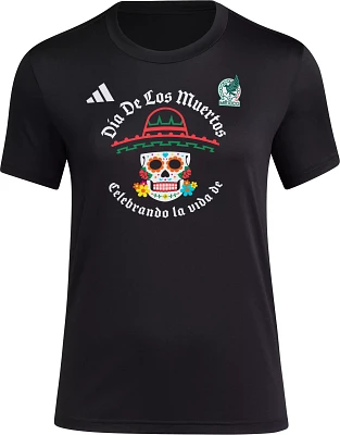 adidas Women's Mexico 2023 Day of the Dead Black T-Shirt