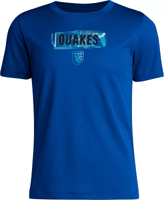 adidas Youth San Jose Earthquakes 2024 Local Pop Blue T-Shirt