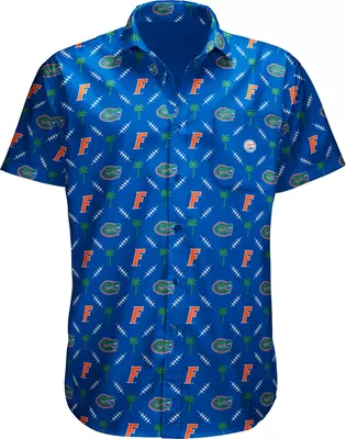 Dyme Lyfe Men's Florida Gators Blue Palm Set Button Up Shirt