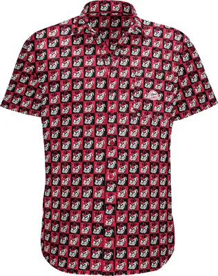 Dyme Lyfe Men's Georgia Bulldogs Red Logo Block Button-Up Shirt