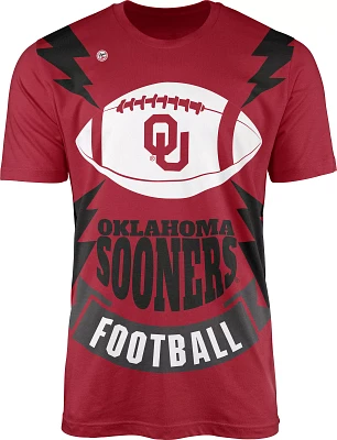 Dyme Lyfe Men's Oklahoma Sooners Crimson Football Bolt T-Shirt