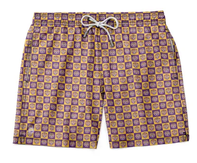 Dyme Lyfe Men's LSU Tigers Purple Logo Block Shorts