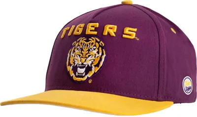 Dyme Lyfe Men's LSU Tigers Purple Colorblock Logo Snapback