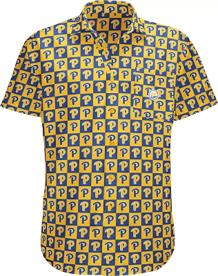 Dyme Lyfe Men's Pitt Panthers Gold Logo Block Button-Up Shirt