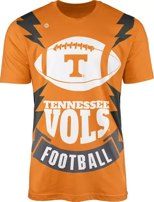 Dyme Lyfe Men's Tennessee Volunteers Orange Football Bolt T-Shirt