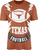 Dyme Lyfe Men's Texas Longhorns Orange Football Bolt T-Shirt