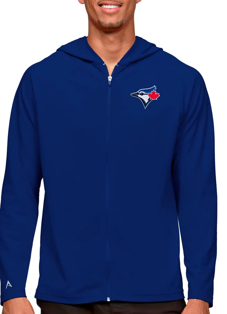 Antigua Men's Toronto Blue Jays Royal Legacy Full Zip Hoodie