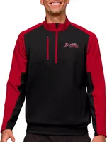 Antigua Atlanta Braves Black Team Pullover