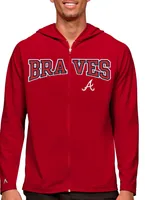 Antigua Men's Atlanta Braves Legacy Full Zip Hoodie