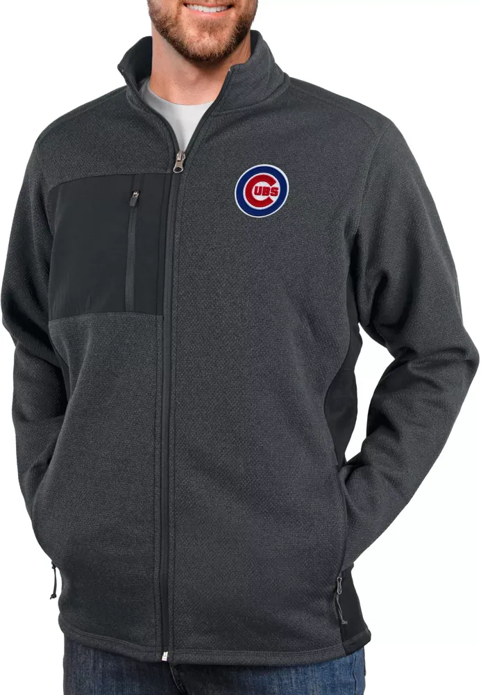 Antigua Men's Chicago Cubs Charcoal Course Jacket