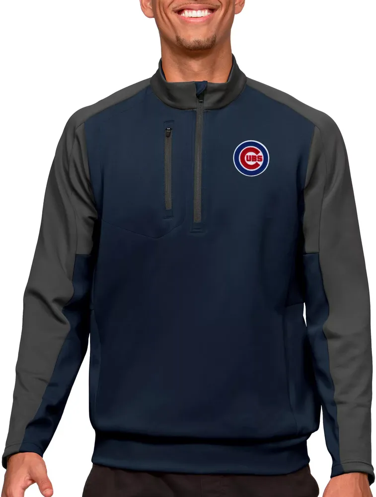 Antigua Chicago Cubs Navy Team Pullover