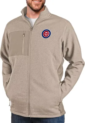 Antigua Men's Chicago Cubs Oatmeal Course Jacket