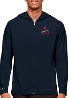 Antigua Men's St. Louis Cardinals Navy Legacy Full Zip Hoodie