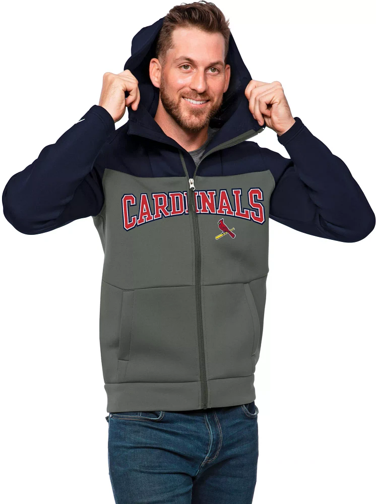 Antigua Men's St. Louis Cardinals Navy Protect Jacket